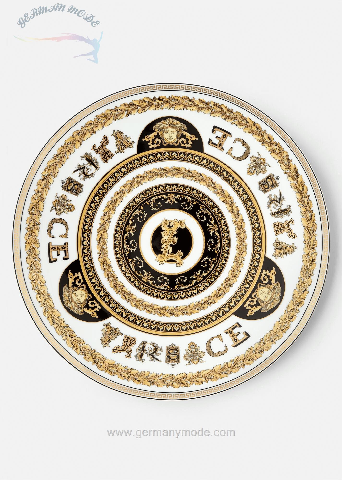 بشقاب کلکسیون حروف الفبا ورساچه ایتالیا VERSACE VIRTUS ALPHABET PLATZTELLER Z 33 CM