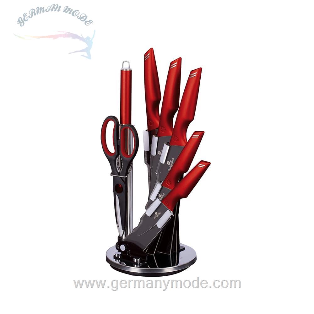 ست چاقو آشپزخانه 8 پارچه برلینگر هاوس مجارستان BERLINGER HAUS 8-PIECE KNIFE SET BH-2686 BURGUNDY COLLECTION