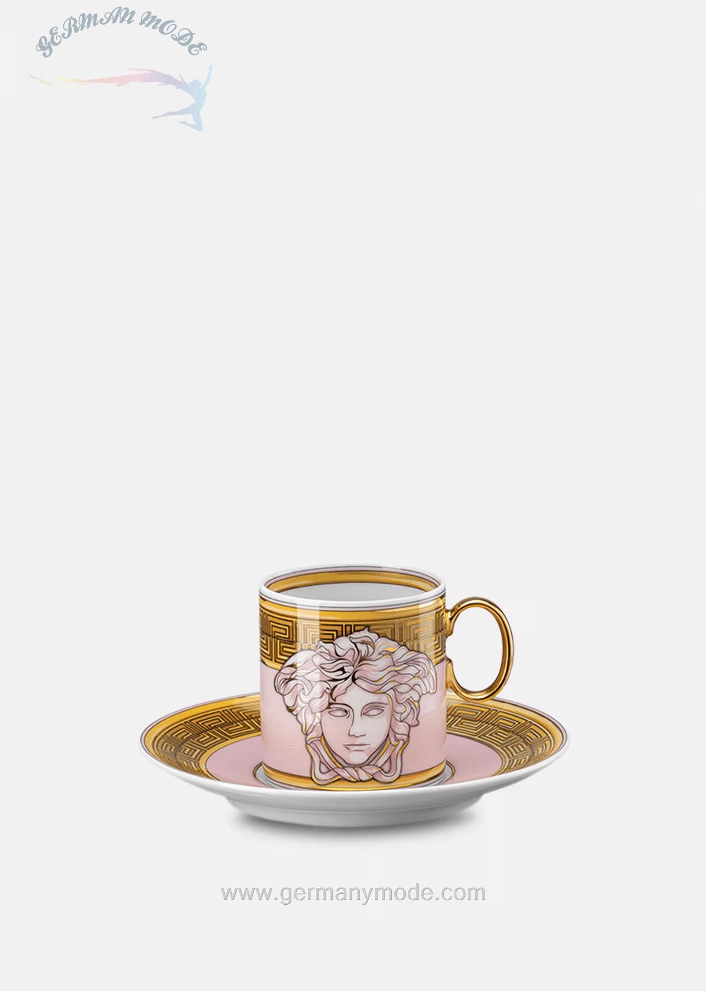 فنجان نعلبکی اسپرسو ورساچه ایتالیا VERSACE MEDUSA AMPLIFIED ESPRESSO TASSE UNTERTASSE