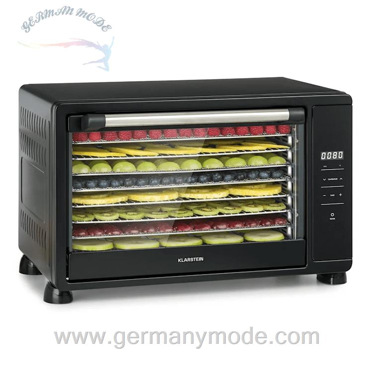 خشک کن میوه کلارشتاین آلمان Klarstein Mega Jerky Dörrautomat 8 Etagen Schwarz 80 C 650 watt