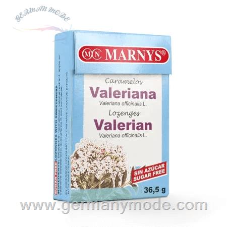 پاستیل بدون شکر آرام بخش سنبل الطیب والرین عصاره سیب مارنیس اسپانیا MARNYS Sugar Free Valerian Lozenges MN637