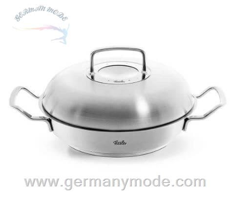 تابه درب دار 24 سانتی فیسلر آلمان Fissler Original Profi Collection serving pan 24cm with Novogrill and high space lid 24 cm