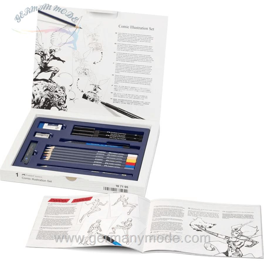 ست طراحی 15 تکه فابرکاستل آلمان FABER CASTELL Comic Illustration Set 15 teilig