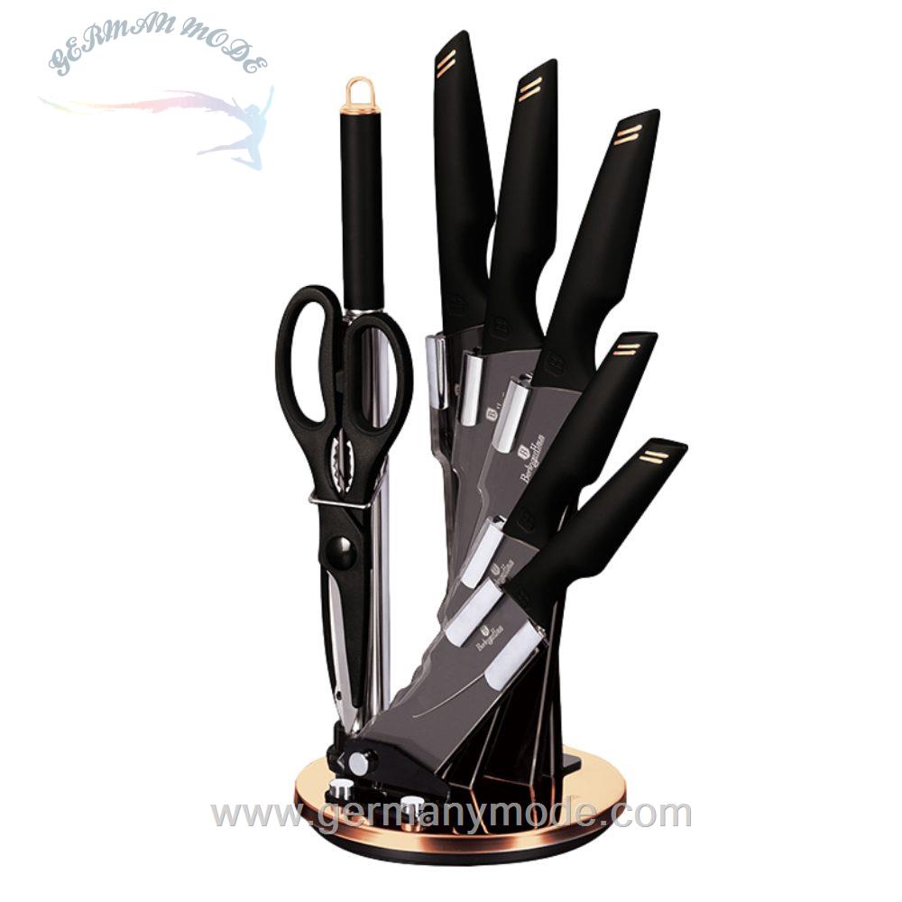 ست چاقو آشپزخانه 8 پارچه برلینگر هاوس مجارستان BERLINGER HAUS 8-PIECE KNIFE SET BH-2692 BLACK ROSE COLLECTION