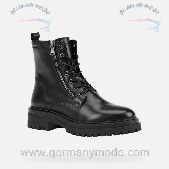 نیم بوت زنانه جی اوکس ایتالیا GEOX SPRINGERSTIEFEL Iridea Dame Schwarz