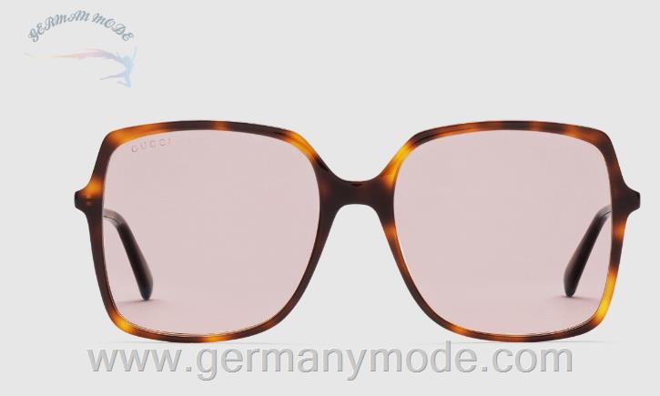 عینک آفتابی زنانه گوچی ایتالیا GUCCI Sonnenbrille mit rechteckigem Rahmen 683574 J0748 2369