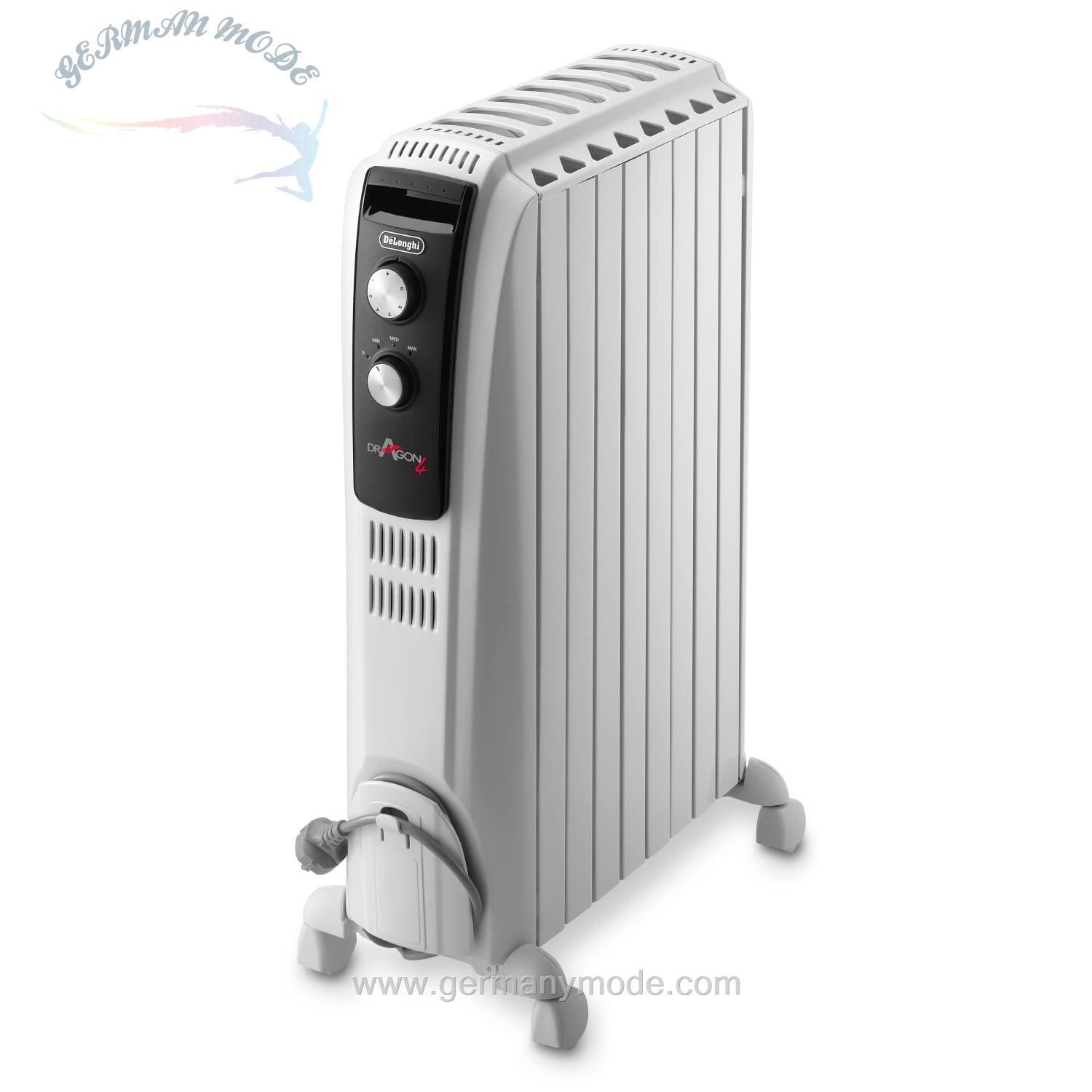 بخاری برقی شوفاژی دلونگی ایتالیا رادیاتور DeLonghi مشکی / فولاد ضد زنگ 2000 وات
