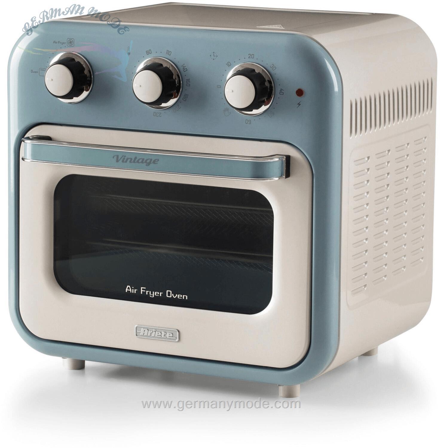 مایکروفر جوجه گردان با نور داخلی سرخ کن هوا آریته ایتالیا Ariete Vintage air fryer light blue 4632BL