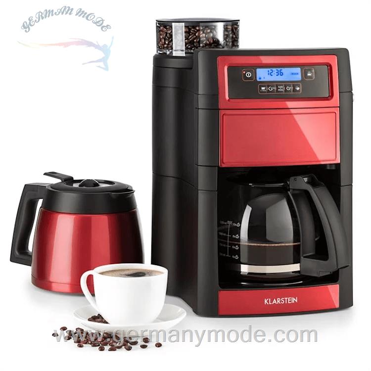قهوه ساز آسیاب قهوه کلارشتاین آلمان Klarstein Aromatica II Duo Kaffeemaschine 0 22,5 cm Kaffeemaschine rot