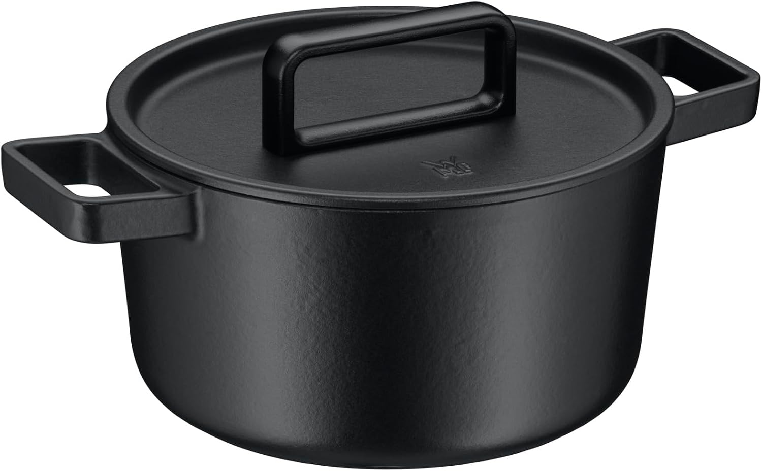 قابلمه چدنی 24 سانت وی ام اف آلمان WMF Flavor 24 سانتی متری، برشته کن چدنی القایی، ظروف چدنی، میناکاری شده، قابلمه چدنی، درب چدنی، ظرف قابلمه، درب با دستگیره های تراکم، ظرافت مدرن، مشکی