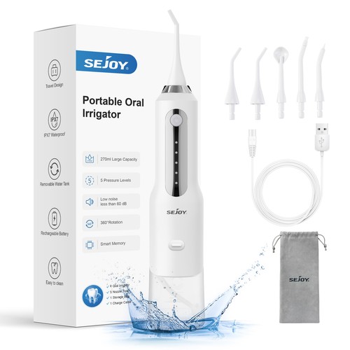 خرید از ایبی - SEJOY Oral Irigator Wireless Teeth Cleaning Water Flosser 5 Modes Oral Irrigator
