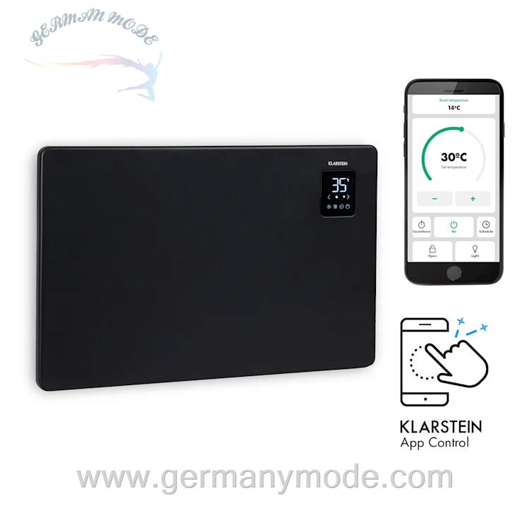 بخاری برقی همرفتی هوشمند کلارشتاین آلمان Klarstein Bansin Smart 1500 Konvektionsheizgerät Schwarz 1500 watt Freistehend, Wandmontage