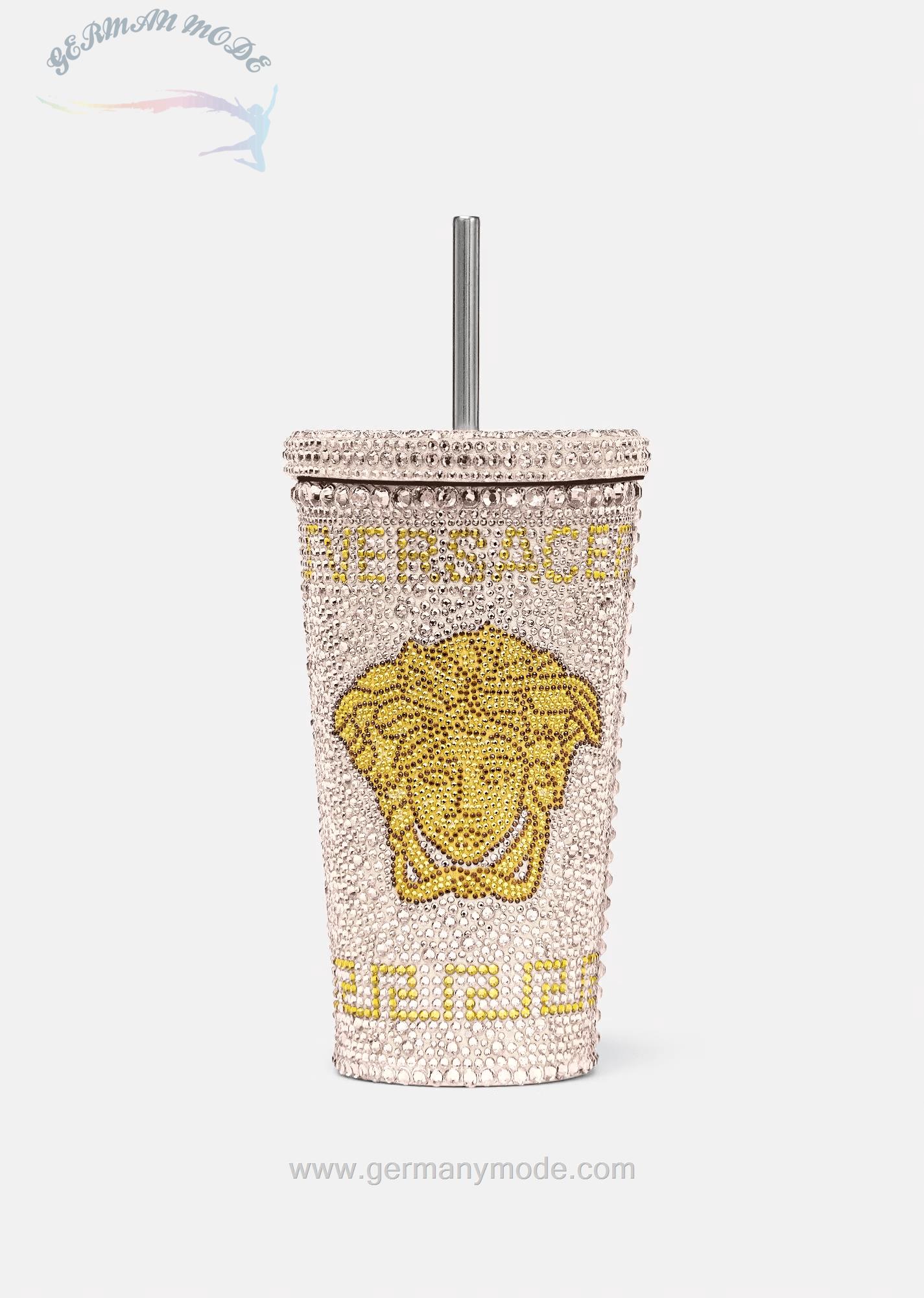 تراول ماگ نی دار نوشیدنی سرد ورساچه ایتالیا VERSACE MEDUSA REISETASSE MIT NIETEN