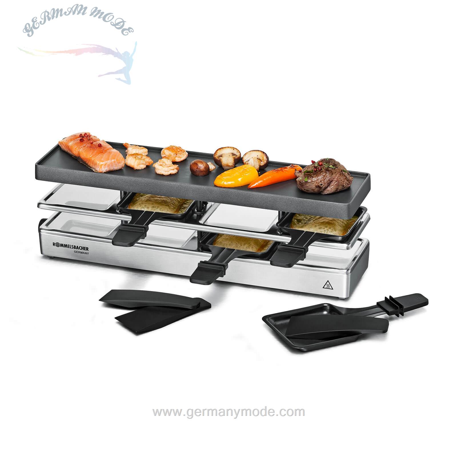 گریل باربیکیو روملزباخر آلمان Raclettes Rommelsbacher RC 800 Raclettegrill Aluminium