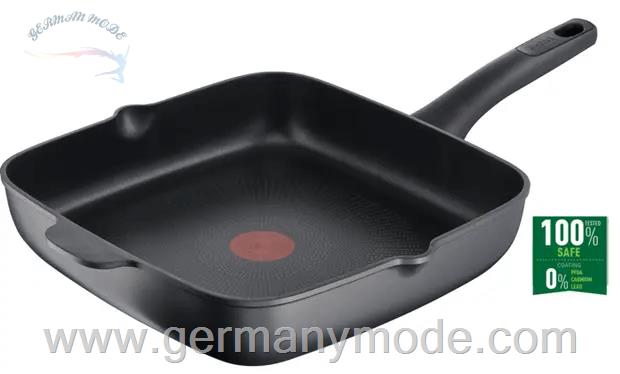 ماهیتابه مربع تفال فرانسه Tefal Ultimate tiefe Viereck-Bratpfanne Aluminiumguss schwarz (E23540 )