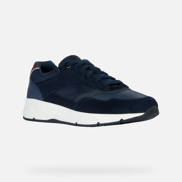 کتانی مردانه جی اوکس ایتالیا GEOX NIEDRIGE SNEAKERS Radente Herr Marineblau