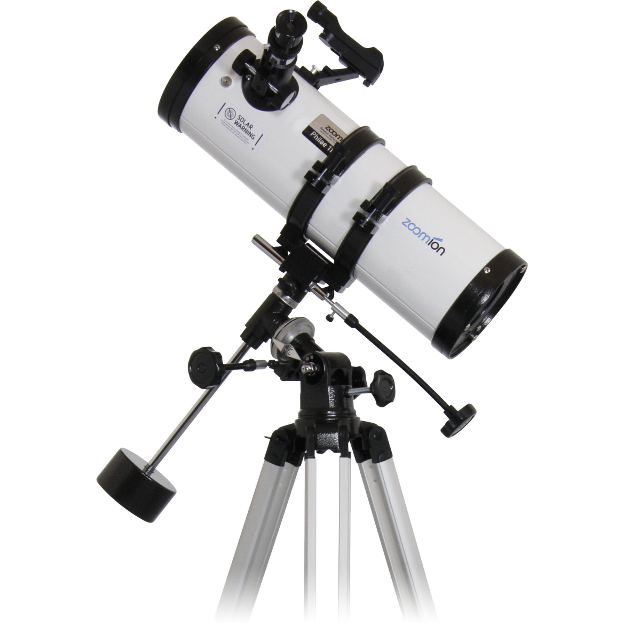 خرید از آمازون - تلسکوپ بازتابی Zoomion Philae 114/500 EQ - مجموعه تلسکوپ نجومی با سه پایه، پایه و چشمی برای کودکان و مبتدیان نجوم