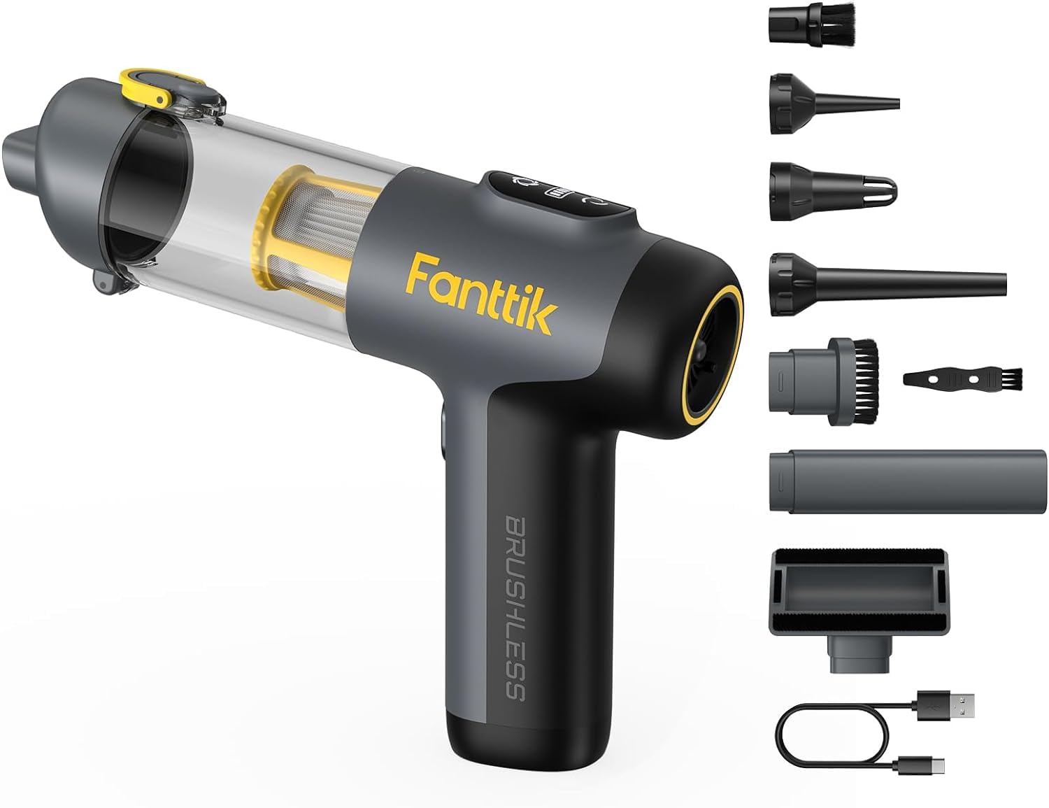 جارو شارژی جارو برقی دستی بی سیم Fanttik Slim V9 Mix 4 در 1 جاروبرقی ماشین جاروبرقی 12000PA با کارایی بالا جاروبرقی دستی