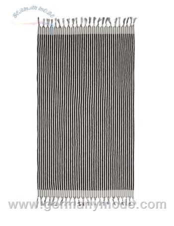 حوله ساحلی مارک او پلو آلمان Marc O Polo Nurmes Schwarz Strandhandtuch 100 x 180 cm