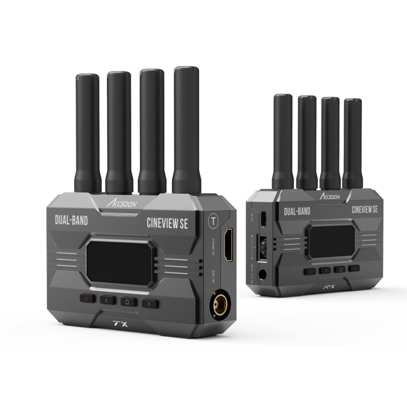 خرید از آمازون - سیستم گیرنده فرستنده بی‌سیم Accsoon CineView SE SDI & HDMI Dual Band Technology 2.4GHz 5GHz 1200ft/50ms HD Camera Control IOS Android for Tik-Tok YouTube Live Streaming.