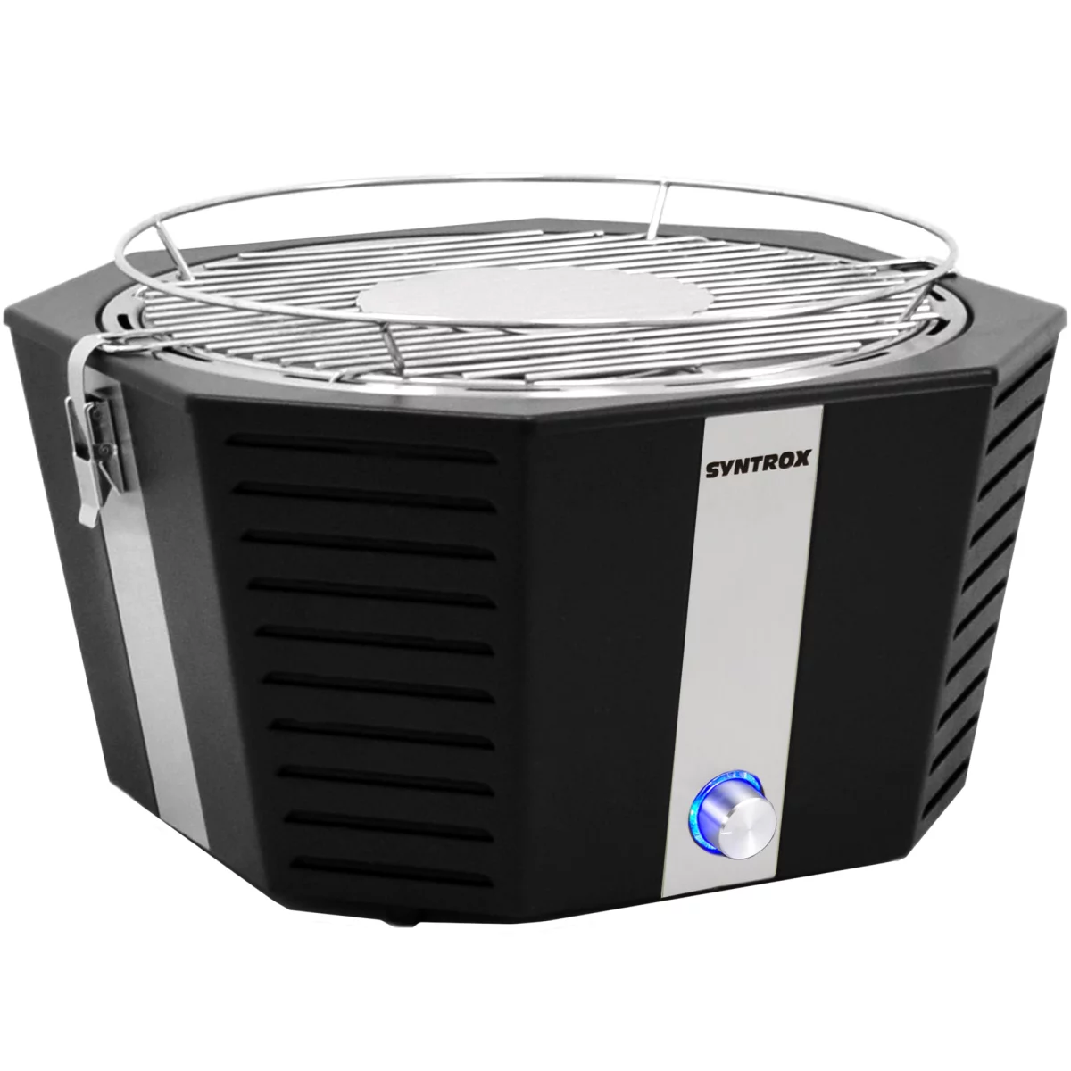 گریل باربیکیو کباب پز زغالی سینتروکس آلمان Syntrox Germany Holzkohlegrill Córdoba aus Edelstahl Farbwahl schwarz A Ware