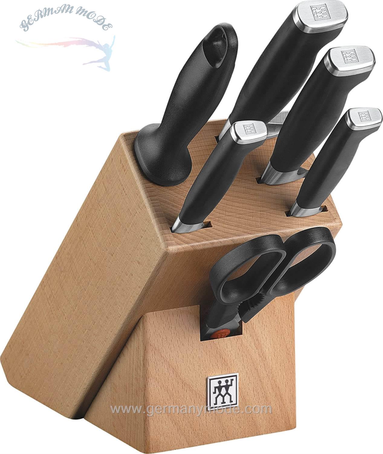 ست چاقو آشپزخانه 7 پارچه زولینگ آلمان ZWILLING Twin Four Star II Messerblock 7 tlg. natur
