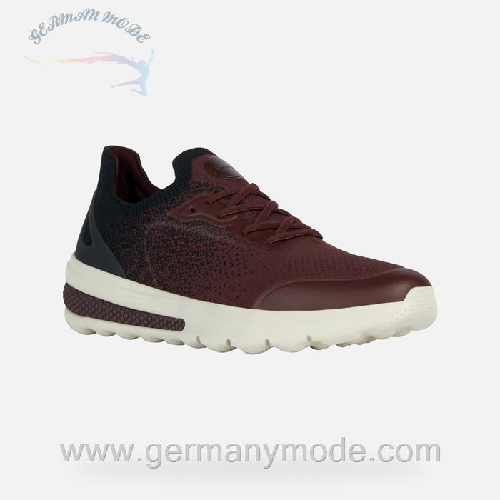 کتانی مردانه جی اوکس ایتالیا GEOX NIEDRIGE SNEAKERS Spherica Actif Herr Weinrot/Schwarz