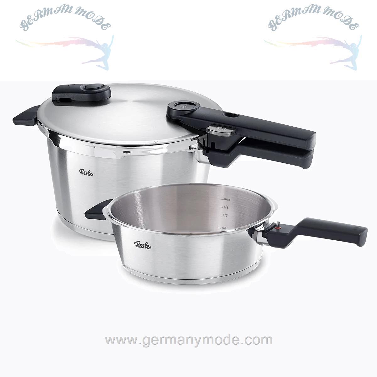 ست زودپز 2 تایی 2.5 - 4.5 لیتری فیسلر آلمان Fissler Vitaquick Premium – 2-teiliges Schnellkochtopf Set 2,5 + 4,5 Liter