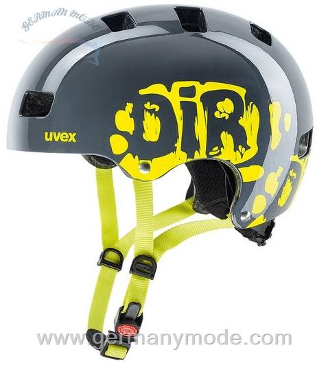 کلاه ایمنی اسکیت کودکان Uvex Kinderfahrradhelm Fahrradhelm Kid3 dirtbike grey lime 51-55