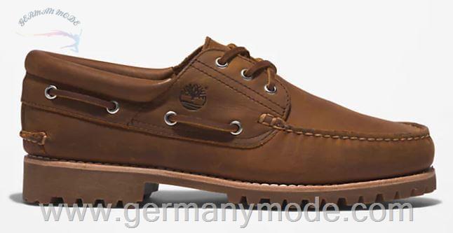 کفش دست دوز کلاسیک مردانه تیمبرلند آمریکا Timberland 3 EYE LUG HAND STITCHED BOAT SHOE FOR MEN IN TAN