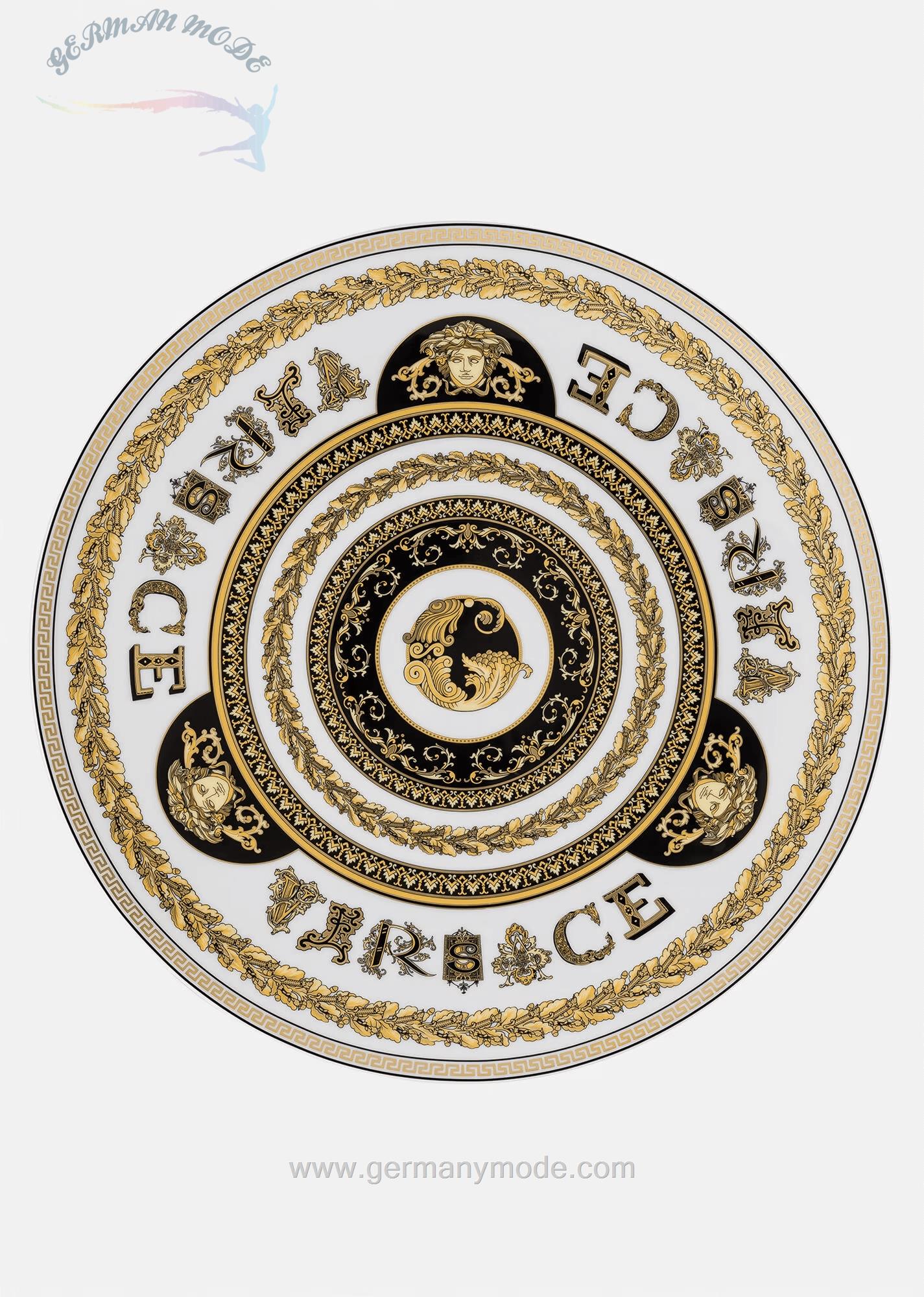 بشقاب دکوری ورساچه ایتالیا VERSACE VIRTUS ALPHABET PLATZTELLER G 33 CM