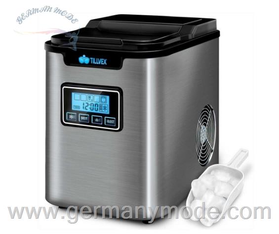 یخ ساز رومیزی تیلوکس tillvex Eiswürfelmaschine 2,2 L silber (TVEWM01)