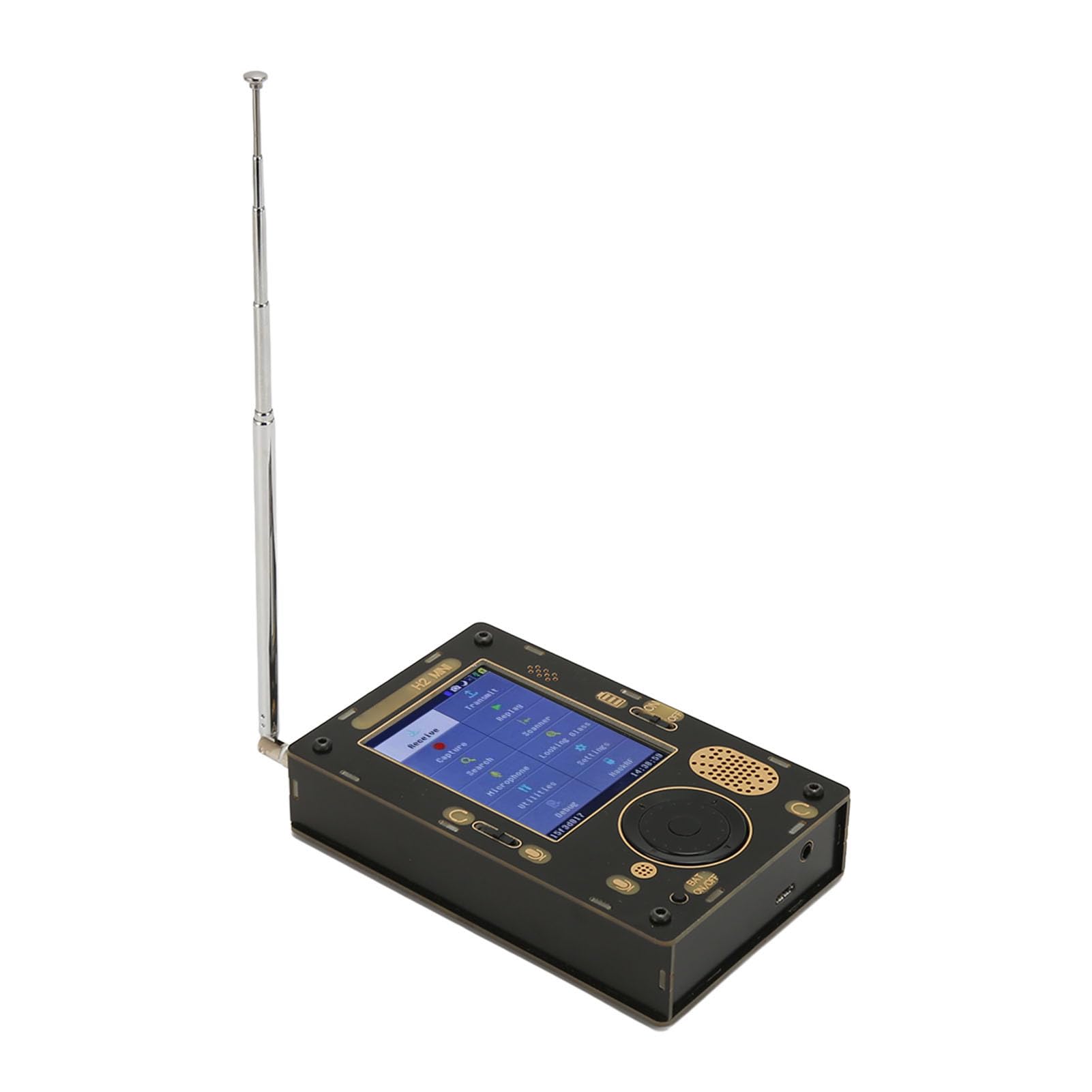 خرید از آمازون - کیت رادیویی تعریف شده نرم افزاری PortaPack H2 1 تا گیرنده SDR LCD 6G با ساعت دقیق، عملکردهای ورودی و خروجی صدا (گیرنده، کابل USB، 3 آنتن، گیرنده، کابل USB، 3 آنتن، تقویت کننده