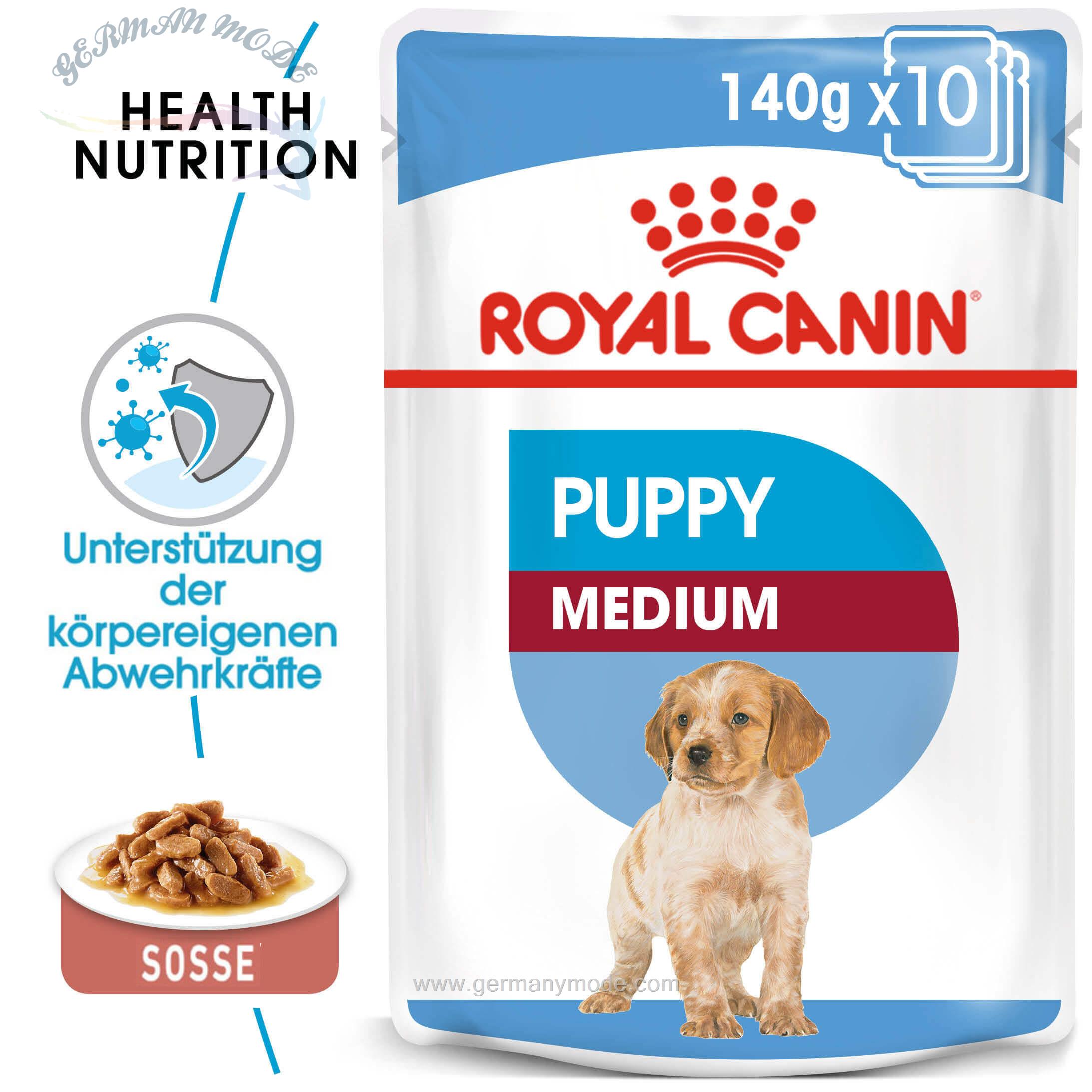غذا مرطوب توله سگ های متوسط رویال کنین آلمان Royal Canin Medium Puppy 10x140g