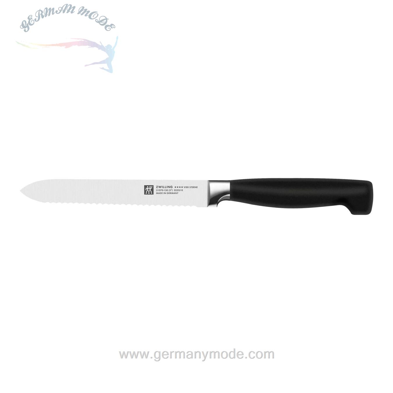 چاقو آشپزخانه ۱۳سانت زولینگ آلمان ZWILLING VIER STERNE UNIVERSALMESSER 13 CM- WELLENSCHLIFF