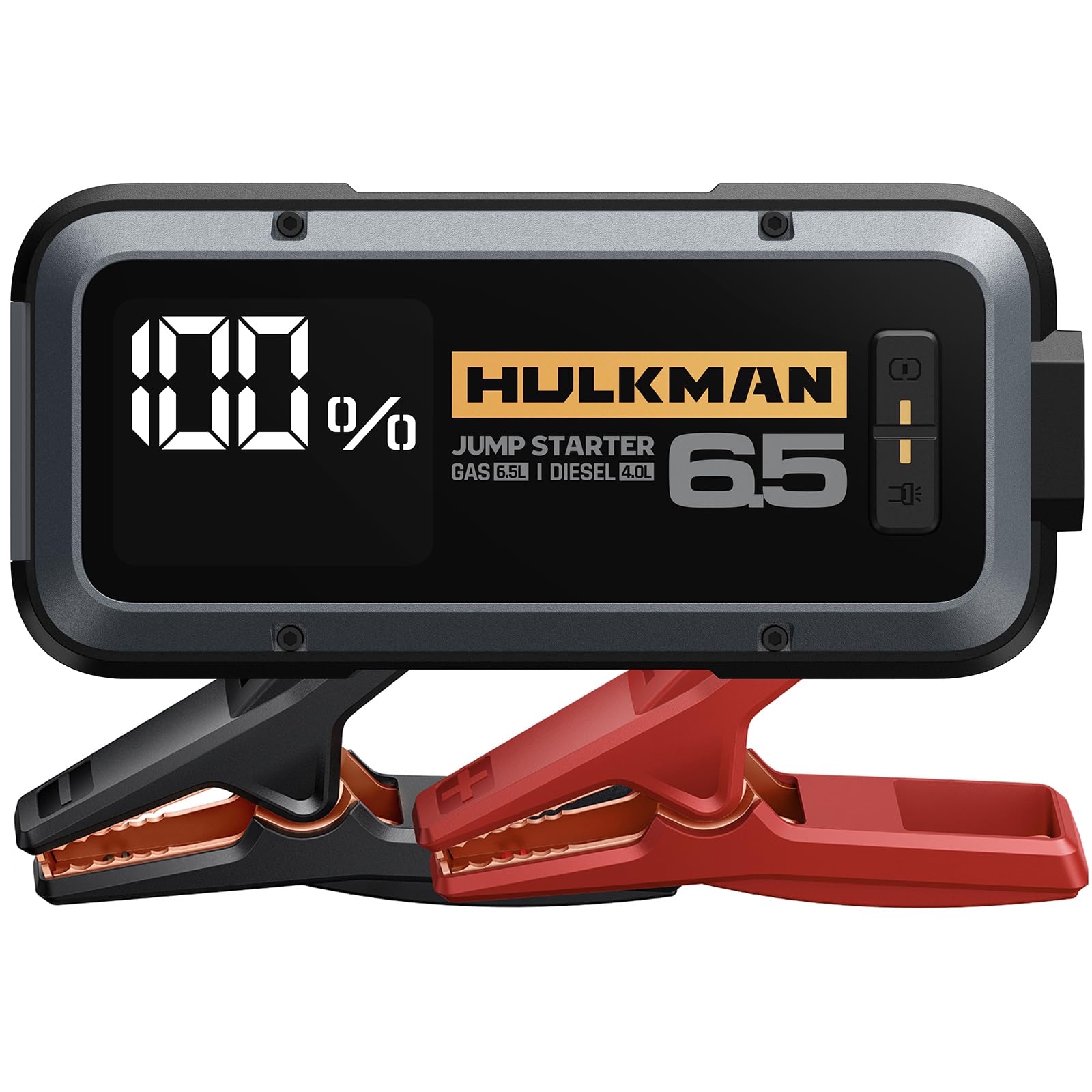 خرید از آمازون - پاوربانک HULKMAN Alpha 65 Jump Starter 1200A 12000mAh استارت خودرو برای موتورهای 6.5 لیتری بنزینی و 4.0 لیتری دیزلی با عملکرد تقویتی برای باتری کاملاً خالی جامپ استارتر قابل حمل لیتیومی 12 ولتی