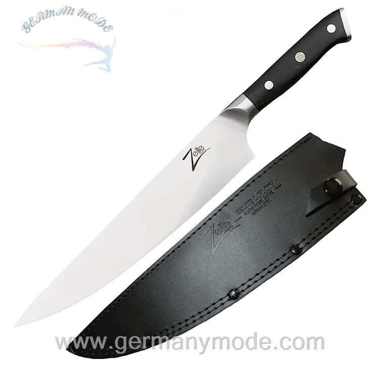 چاقو آشپزخانه 38.4 سانتیمتری کلارشتاین آلمان Klarstein Alpha-Royal German 10 Kochmesser Messer Schwarz