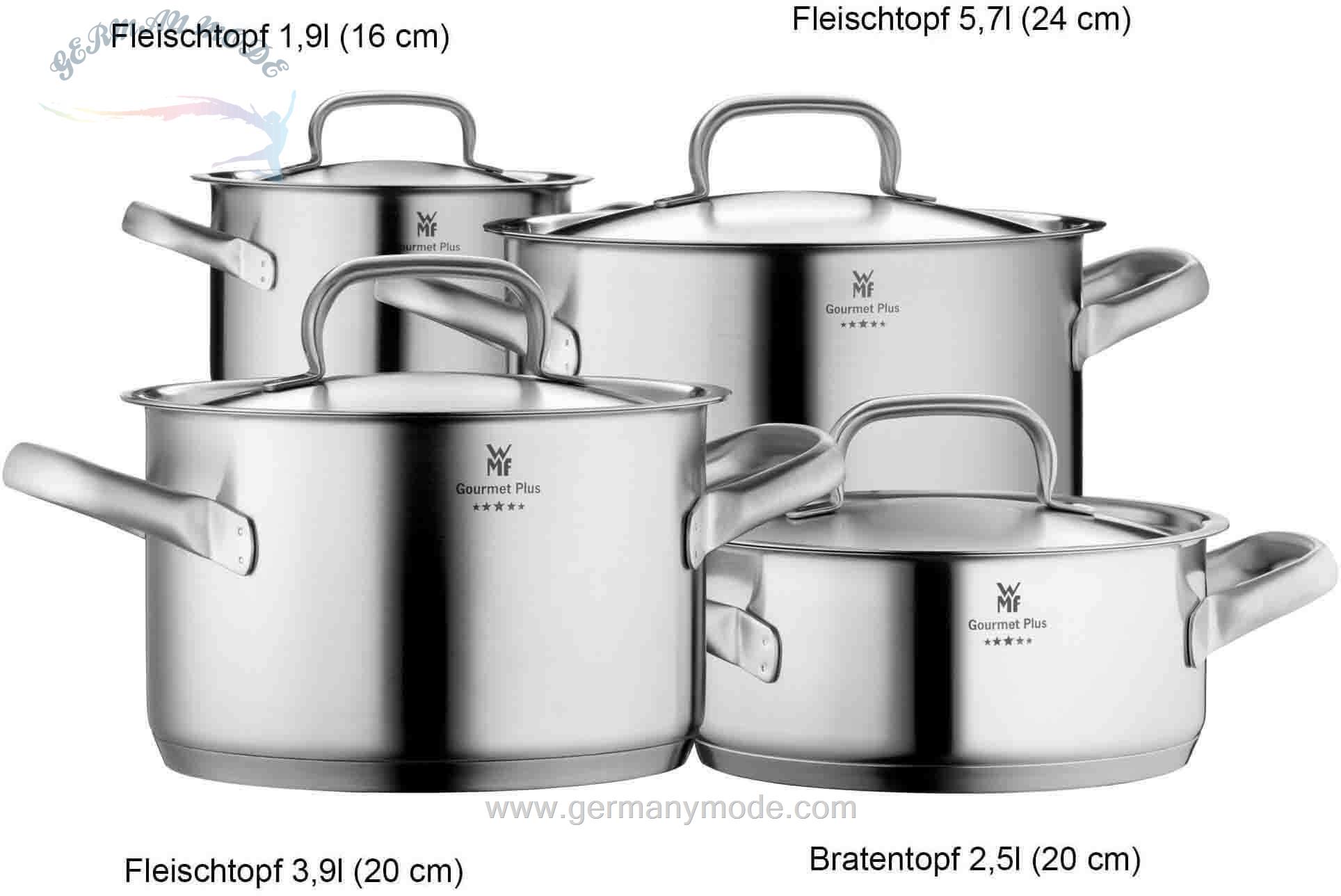 سرویس قابلمه ۴ پارچه وی ام اف آلمان WMF Gourmet Plus Kochgeschirr-Set 4 tlg