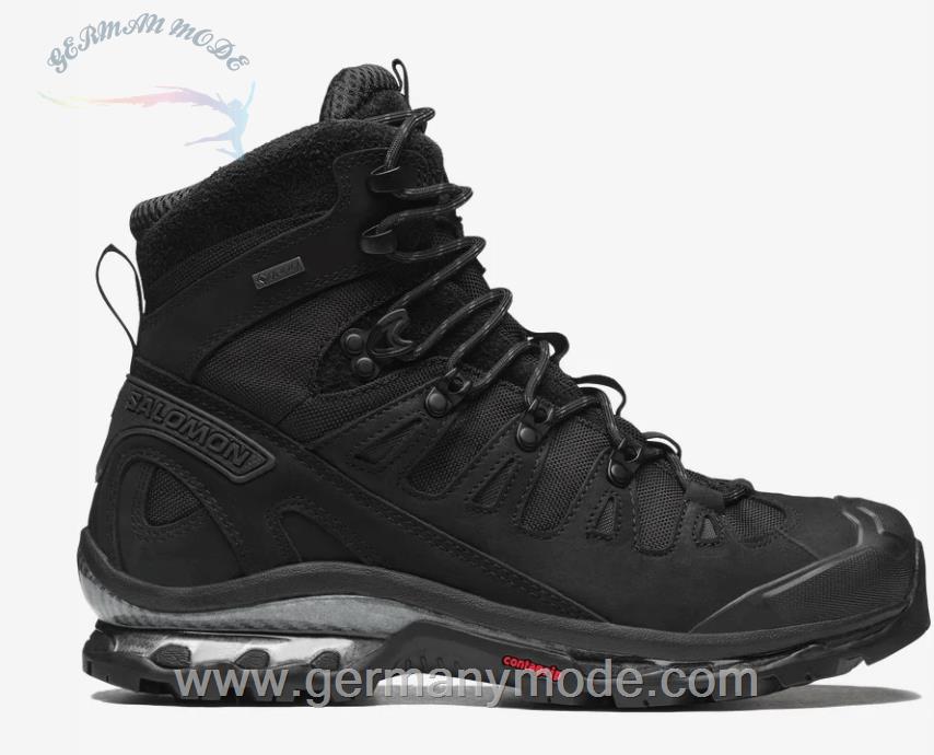 کتانی اسپرت ساقدار مردانه زنانه سالامون فرانسه SALOMON QUEST 3 4D GORE-TEX Sportliche Schuhe Unisex Black / Ebony / Black