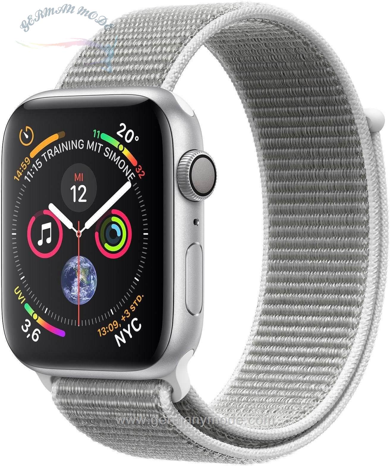 ساعت هوشمند اپل واچ آمریکا Apple Series 4 GPS Aluminiumgehäuse mit Sportarmband Loop 44mm Watch Watch OS 5