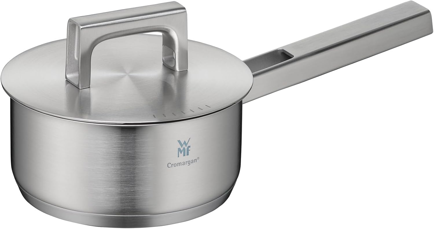 قابلمه تکی شیر جوش 16 سانت وی ام اف آلمان با درب WMF Ultimate Cool Stielkasserolle 16cm mit Deckel قابلمه کوچک 1.4 لیتری، قابلمه شیر القایی