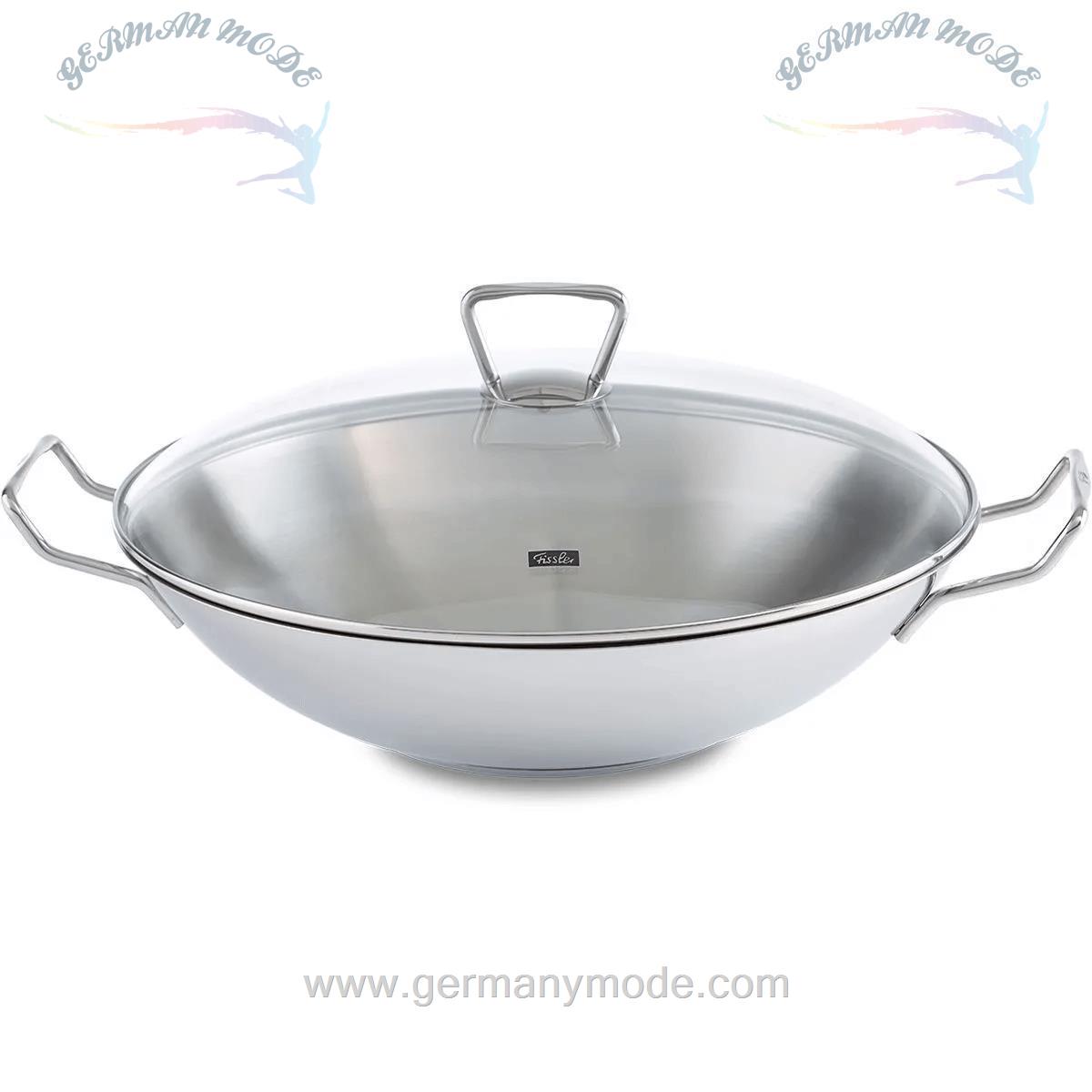 ووک درب دار 36 سانتی فیسلر آلمان Fissler Kunming Wok mit Glasdeckel 36 cm