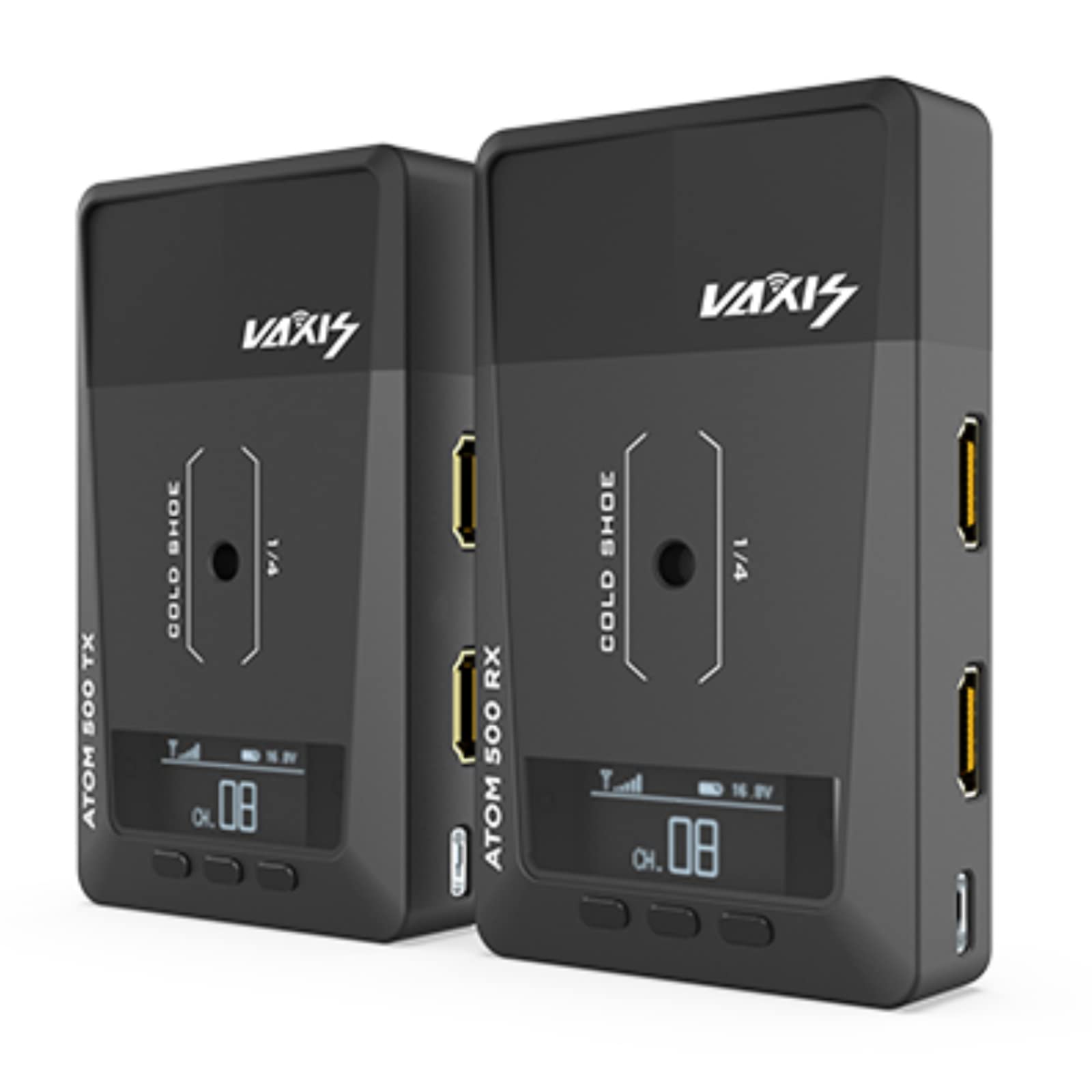 خرید از آمازون - Vaxis Atom 500 HDMI Wireless Transmission System Dual HDMI Basic Kit 1080P60 100m رسیور فرستنده برای دوربین های Gimbal/SLR/Mirrorless پخش زنده تیک توک یوتیوب.