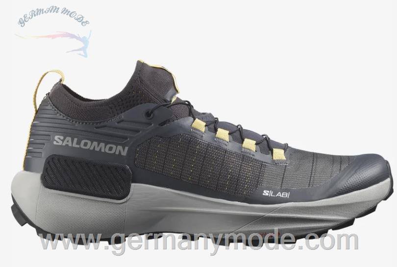 کتانی پیاده روی مردانه زنانه سالامون فرانسه SALOMON S/LAB GENESIS Trailrunning-Schuhe Unisex Quiet Shade / Ebony / Sun Dress