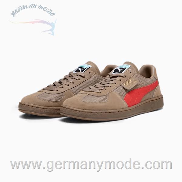 کتانی ورزشی مردانه پوما آلمان PUMA Super Team OG Sneakers Totally Taupe-For All Time Red