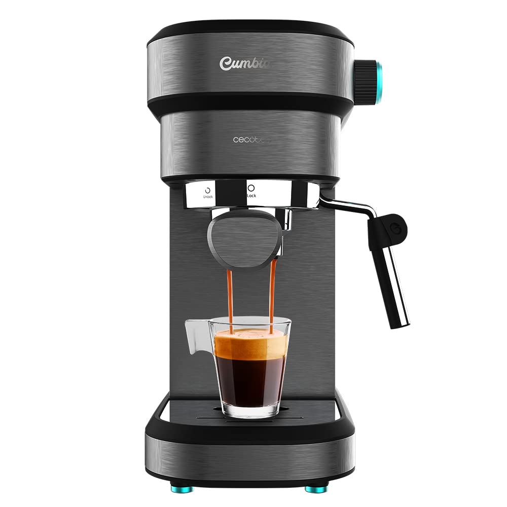 اسپرسو ساز سکوتک اسپانیا Cecotec مدل Cafelizzia 890 Dark. اسپرسو و کاپوچینو، ۱۳۵۰ وات، سیستم ترموبلاک، فشار ۲۰ بار، حالت اتوماتیک برای ۱-۲ قهوه، نازل بخار چرخان، ظرفیت ۱.۲ لیتر