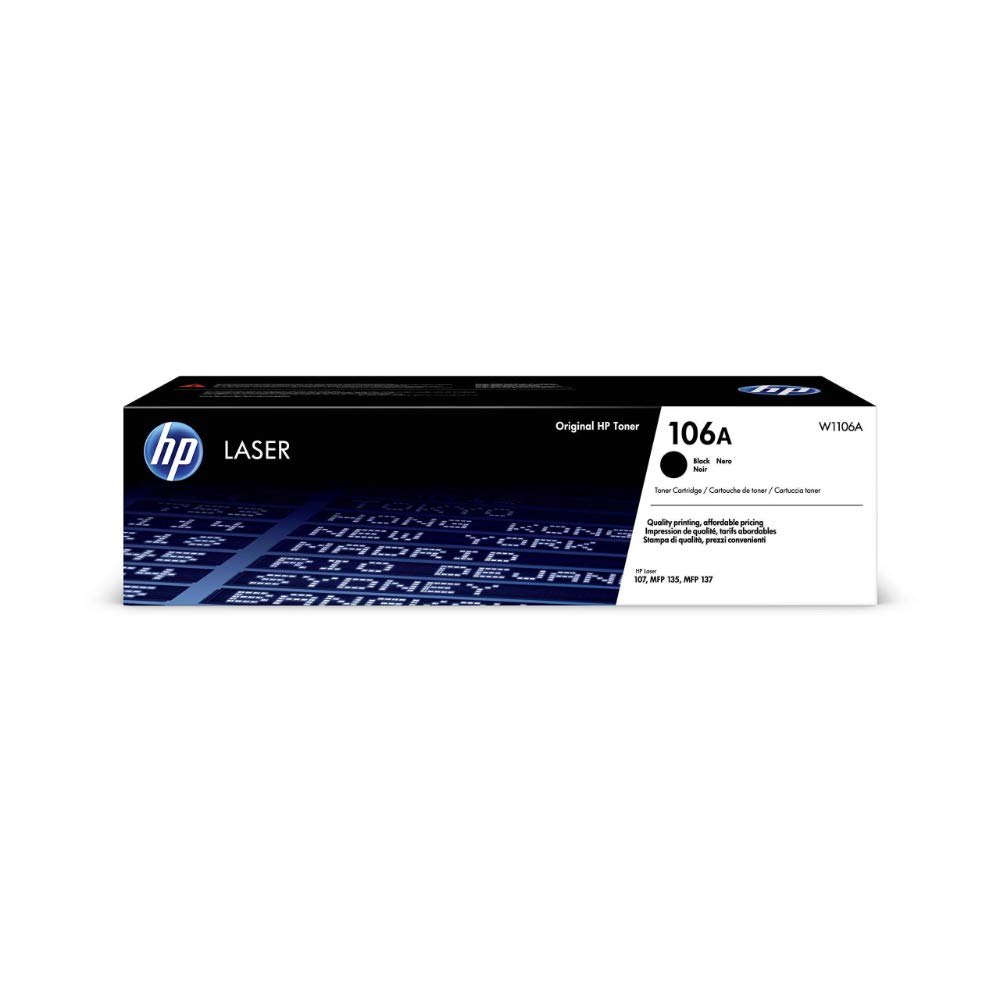 خرید از آمازون - تونر مشکی اصلی HP 106A (W1106A) برای کارتریج تونر لیزری HP 107, 135, 137