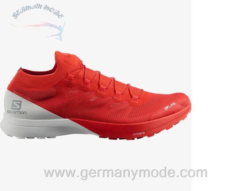 کتانی تریل رانینگ دو کوهستان زنانه مردانه سالامون فرانسه SALOMON S LAB SENSE 8 Trailrunning Schuhe Unisex Racing Red White White