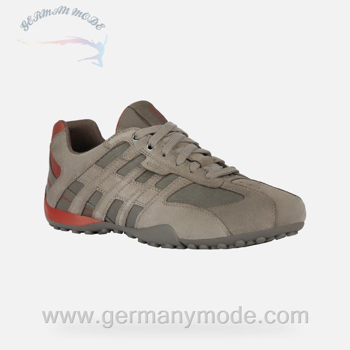 کتانی مردانه جی اوکس ایتالیا GEOX NIEDRIGE SNEAKERS Snake Herr Taupe/Ziegelrot