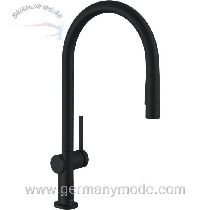 شیر مخلوط ظرفشویی شلنگ دار هانس گروهه آلمان Hansgrohe Talis M54 Einhebel Küchenmischer 210 Ausziehbrause 2jet 72800 mattschwarz 72800670